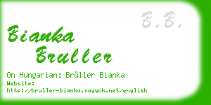 bianka bruller business card