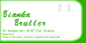 bianka bruller business card